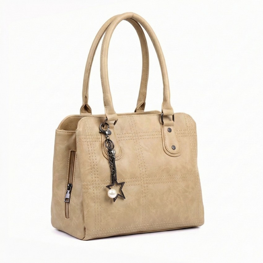 شنطة هاند جلد إيطالي بيج مقاس 30×25